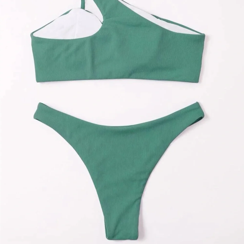 Rib One Shoulder Bikini - Picture 3 of 3